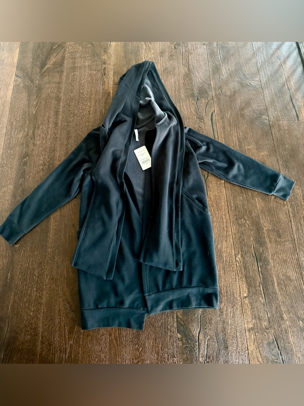 NWT Fabletics Geri Long Wrap Scarf Cardigan With Hoodie